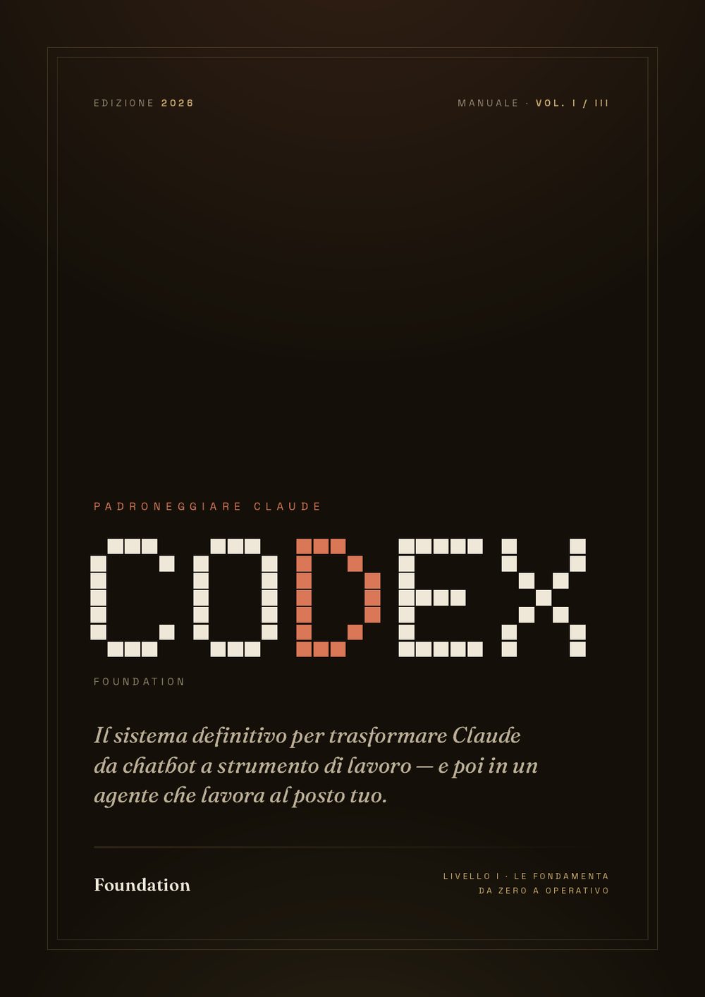CODEX Foundation — copertina con wordmark pixel